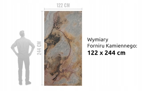 Kamień w rolce Fornir kamienny Naturalny Indian Autumn 122x244x0,2 cm