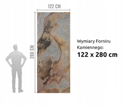 Kamień w rolce Fornir kamienny Naturalny Indian Autumn 122x280x0,2 cm