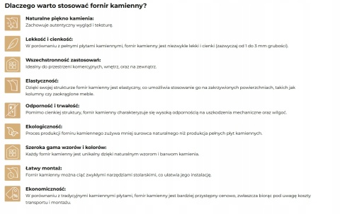 Kamień w rolce Fornir kamienny Naturalny Ocean Green 122x61x0,2 cm