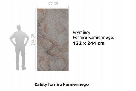 Kamień w rolce Fornir kamienny Naturalny Seul white 122x244x0,2cm