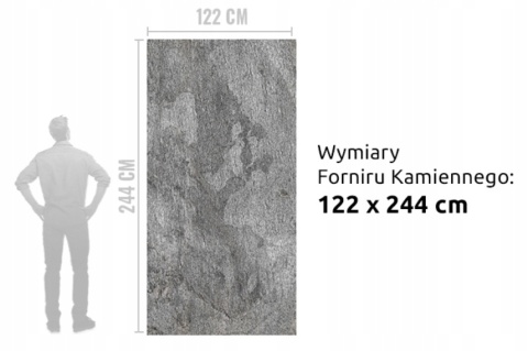 Kamień w rolce Fornir kamienny Naturalny Silver shine 122x244x0,3 cm