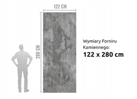 Kamień w rolce Fornir kamienny Naturalny Silver shine 122x280x0,3 cm