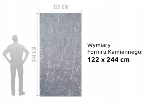 Kamień w rolce Fornir kamienny Naturalny Steel slate 122x244x0,2cm