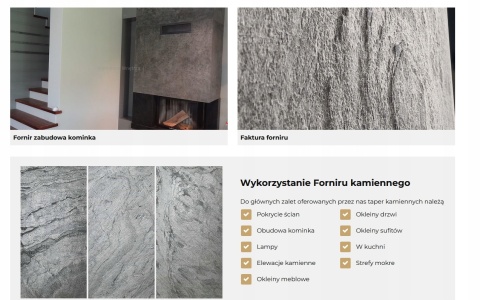 Kamień w rolce Fornir kamienny Naturalny Steel slate 122x61x0,2cm