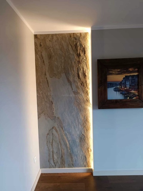 PRÓBKA Kamień w rolce Fornir kamienny Naturalny Autumn Cream 10x15x0,2 cm