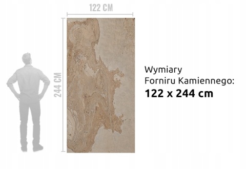 PRÓBKA Kamień w rolce Fornir kamienny Naturalny Autumn Cream 10x15x0,2 cm