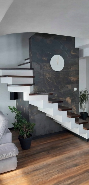 PRÓBKA Kamień w rolce Fornir kamienny Naturalny Black Slate Gold 10x15x0,2