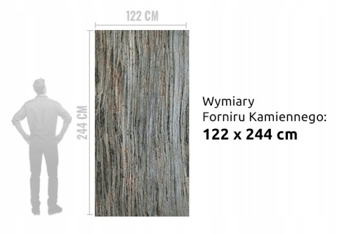 PRÓBKA Kamień w rolce Fornir kamienny Naturalny Burning Forest 10x15X0,2 cm