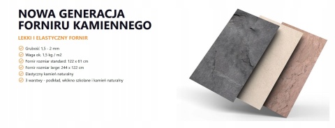 PRÓBKA Kamień w rolce Fornir kamienny Vintige Shine 10x15x0,2 cm