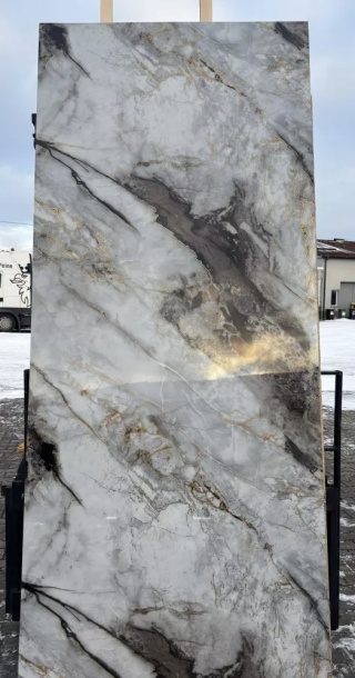 Płyta ŚCIENNA Panel wodoodporny Marmo Gold PVC 280x122x0,3cm POŁYSK