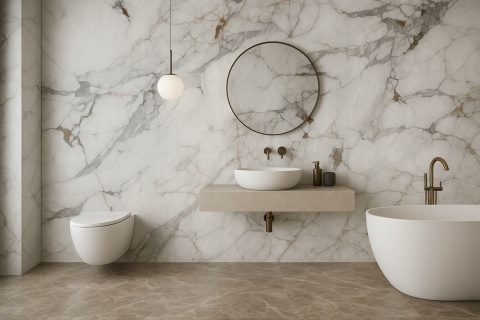 Płyta Węglowa HARDSTONE GOLD GRANDE 280x110x0,5cm Połysk Wodoodporna