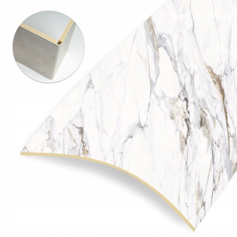 Płyta Węglowa Panel WPC Calacatta Blanco 280x110x0,5cm Połysk PREMIUM HD