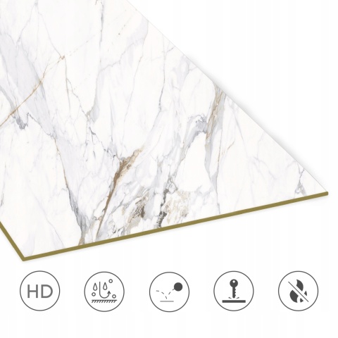 Płyta Węglowa Panel WPC Calacatta Blanco 280x110x0,5cm Połysk PREMIUM HD