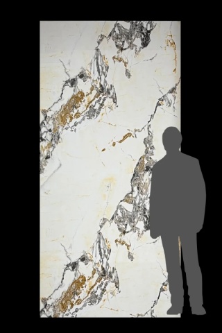 PŁYTA PVC Wodoodporna Golden Marble 288x122 POŁYSK
