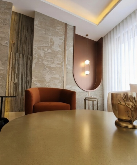 Kamień w rolce Fornir kamienny Naturalny EVORA BEIGE 122x280x0,3 cm