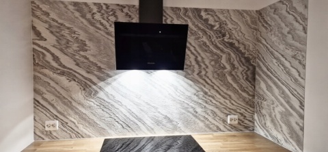 Kamień w rolce Fornir kamienny Naturalny MILIAN WHITE 122x244x0,3 cm