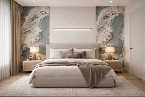 Kamień w rolce Fornir kamienny Naturalny Ocean Blue 122x280x0,3 cm