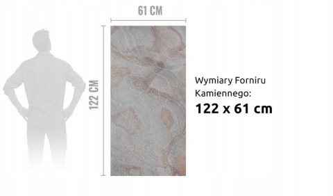 Kamień w rolce Fornir kamienny Naturalny Seul white 122x61x0,2cm