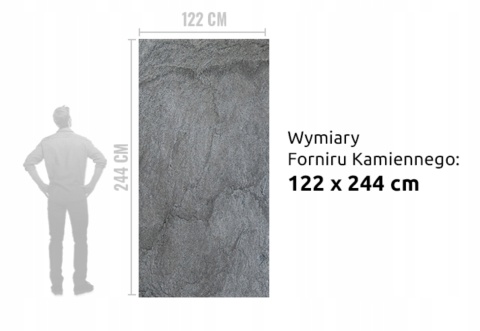 Kamień w rolce Fornir kamienny Naturalny Silver grey 122x244x0,3cm