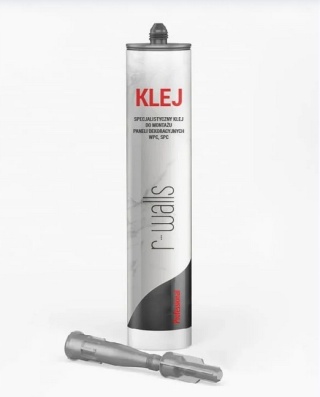 Klej montażowy r-walls dedykowany dla paneli dekoracyjnych WPC oraz SPC