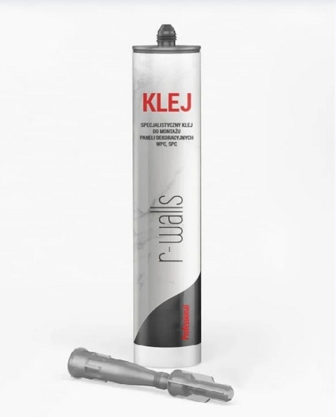 Klej montażowy r-walls dedykowany dla paneli dekoracyjnych WPC oraz SPC