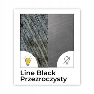 PRÓBKA Fornir kamienny Naturalny do podświetlania Line black 15X10x0,2cm