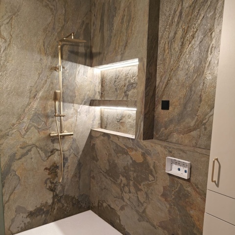 PRÓBKA Kamień w rolce Fornir kamienny Naturalny BORA BURNING 30x20x0,3 cm