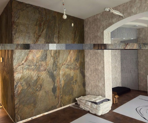 PRÓBKA Kamień w rolce Fornir kamienny Naturalny BORA BURNING 30x20x0,3 cm