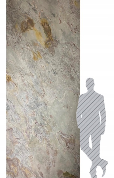 PRÓBKA Kamień w rolce Fornir kamienny Naturalny Ulsan white 30X20X0,3 cm