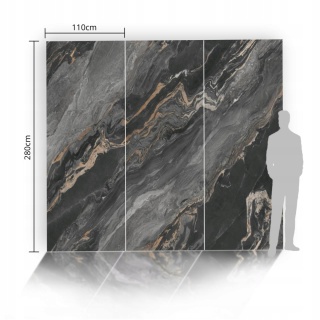 PRÓBKA Płyta Węglowa WPC wodoodporna HARDSTONE GUSTO BLACK 30X20 MATOWA