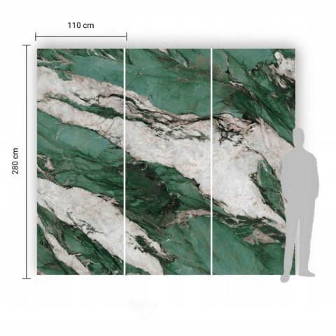 PRÓBKA Płyta Węglowa wodoodporna CARRARA GREEN 30X20X0,3cm POŁYSK