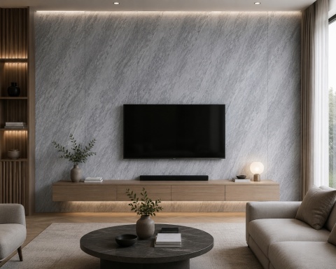 Płyta ŚCIENNA PANEL wodoodporny PVC STRUKTURA KAMIEŃ 280x122x0,3 MATOWA