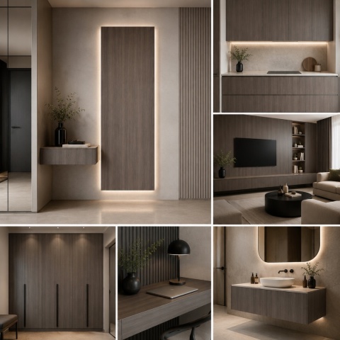 Płyta ŚCIENNA Panel wododporny PVC DĄB BROWN STRUKTURA 280x122x0,3cm MATOWA