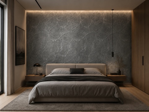 Płyta ŚCIENNA Panel wodoodporny PVC STRUKTURA GREY 280x122x0,3cm MATOWA