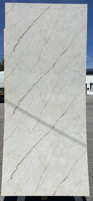 Płyta ŚCIENNA węglowa Panel wododporny BEŻOWY MARMUR 280x122x0,3cm POŁYSK