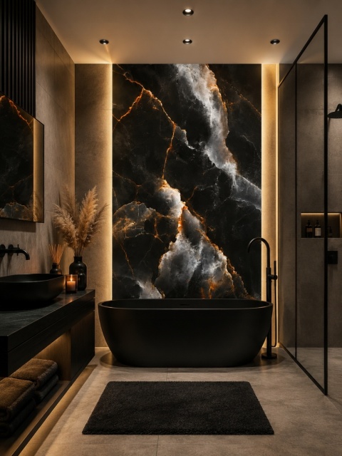 Płyta ŚCIENNA węglowa Panel wododporny GALAXY STAR 280x122x0,3 POŁYSK