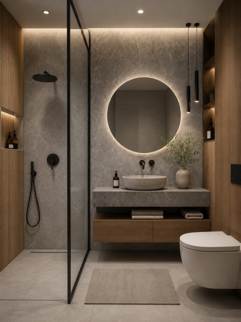 Płyta ŚCIENNA węglowa Panel wododporny GREY STONE 280x122x0,3 STRUKTURA