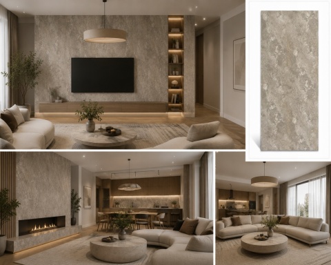 Płyta ŚCIENNA węglowa Panel wododporny MOCCA BEIGE 280x122x0,3 STRUKTURA