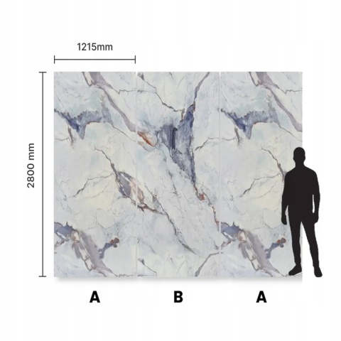 Płyta Węglowa Panel Light BLUE 280x121,5x0,3cm POŁYSK PREMIUM