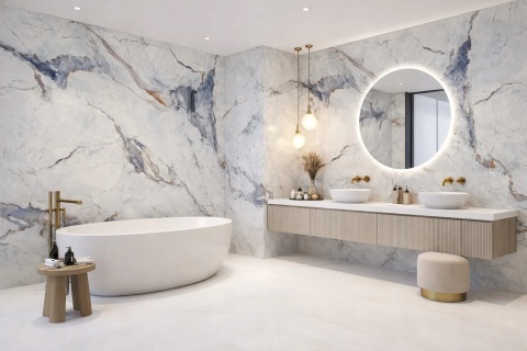 Płyta Węglowa Panel Light BLUE 280x121,5x0,3cm POŁYSK PREMIUM