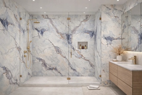 Płyta Węglowa Panel Light BLUE 280x121,5x0,3cm POŁYSK PREMIUM