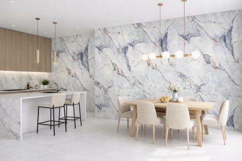 Płyta Węglowa Panel Light BLUE 280x121,5x0,3cm POŁYSK PREMIUM