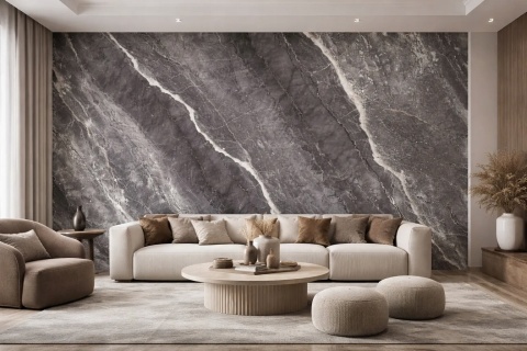 Płyta Węglowa Panel MARBLE GREY 280x121,5x0,3cm POŁYSK PREMIUM