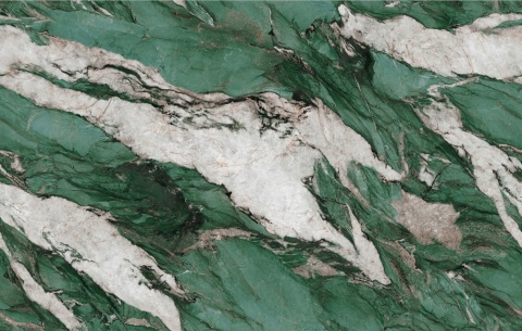 Płyta Węglowa wodoodporna CARRARA GREEN 280x110x0,3cm POŁYSK