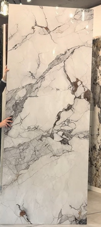 Płyta Węglowa wodoodporna HARDSTONE GOLD GRANDE 280x110x0,3cm POŁYSK