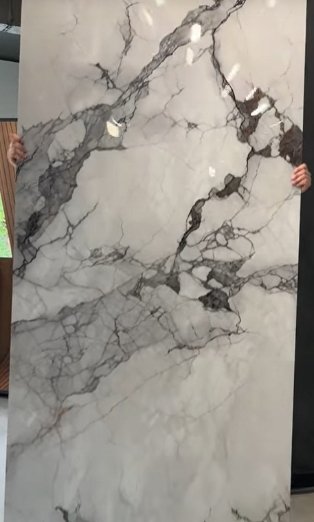 Płyta Węglowa wodoodporna HARDSTONE GOLD GRANDE 280x110x0,3cm POŁYSK