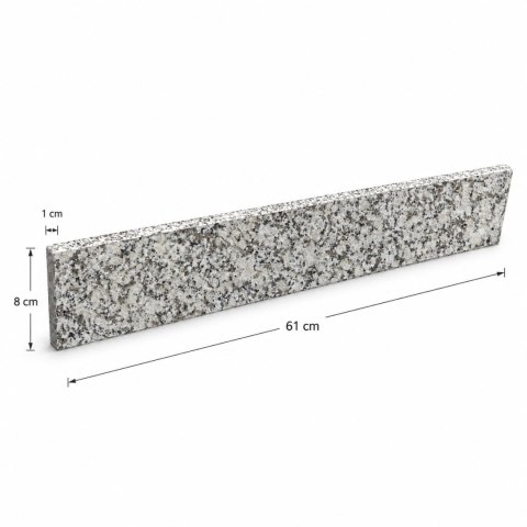Cokół granitowy polerowany G602 61x8x1 cm