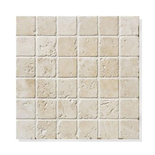 Kamień Dekoracyjny Elewacyjny Trawertyn Classic Mix Mozaika 4,8x4,8 cm