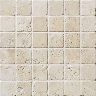 Kamień Dekoracyjny Elewacyjny Trawertyn Classic Mix Mozaika 4,8x4,8 cm