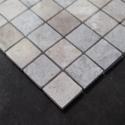 Kamień dekoracyjny Marmur Tundra Grey Mozaika 4,8x4,8x1 cm